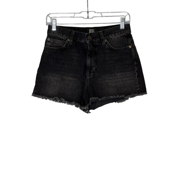 BDG black fringe high rise girlfriend shorts size 26 - Picture 11 of 14